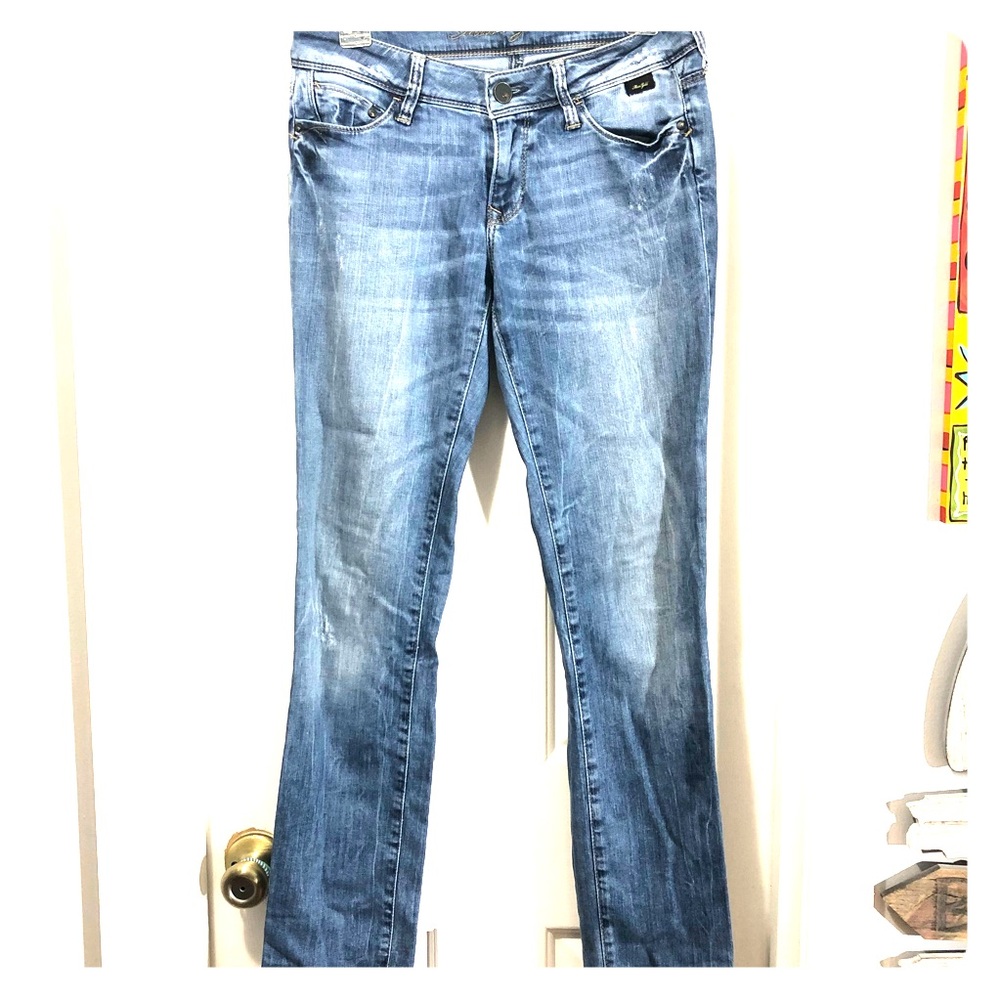 Mavi gold distressed emma blue jeans sz 25